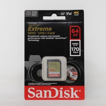 SanDisk 64GB Extreme SDXC Card - Fast & Reliable Storage