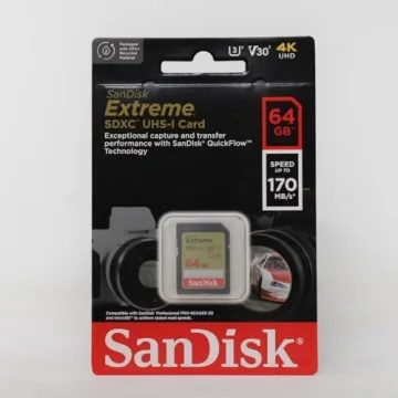 SanDisk 64GB Extreme SDXC Card - Fast & Reliable Storage