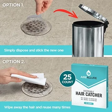 Aire Allure Hair Catcher - 25 Pack for Clean Drains