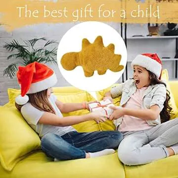 Dino Chicken Nugget Plush,18In Chicken Nugget Pillow Stuffed Toy, Funny Dino Chicken Nuggets Pillow Gifts for Kids Adults Girlfriend Christmas(Stegosaurus)