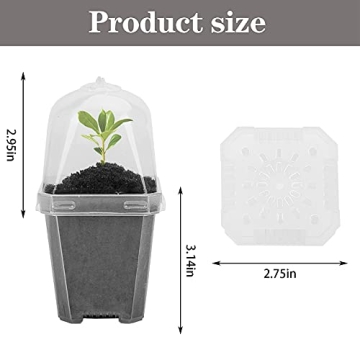 30PCS EBaokuup Plant Nursery Pots with Humidity Dome