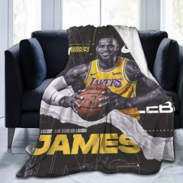 Cozy Le-Bron Ja-mes Flannel Micro Fleece Blanket for All Ages