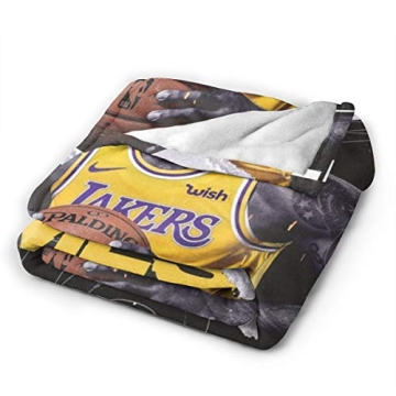Cozy Le-Bron Ja-mes Flannel Micro Fleece Blanket for All Ages