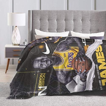 Cozy Le-Bron Ja-mes Flannel Micro Fleece Blanket for All Ages