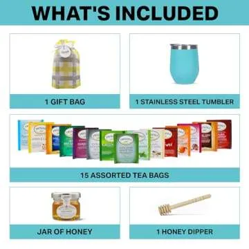 Tea Gift Set - Perfect Tea Gift for Women & Men, Tea Lovers Gift Basket with Assorted Teas, Elegant ...