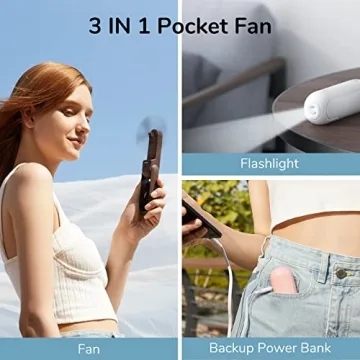JISULIFE 3 IN 1 Handheld Mini Fan for Summer Coolness