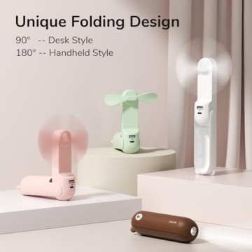 JISULIFE 3 IN 1 Handheld Mini Fan for Summer Coolness