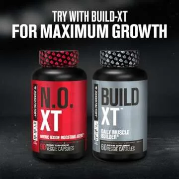 Jacked Factory N.O. XT Nitric Oxide Supplements for Men w/Nitrosigine L Arginine L Citrulline Supplement for Muscle Pumps & Vascularity - Pre Workout Nitric Oxide Booster & Muscle Builder - 90 Caps