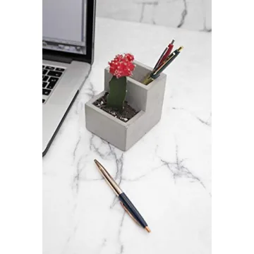 Kikkerland Concrete Desktop Planter - Small Modern Decor