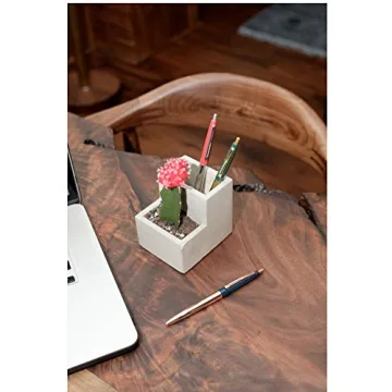 Kikkerland Concrete Desktop Planter - Small Modern Decor