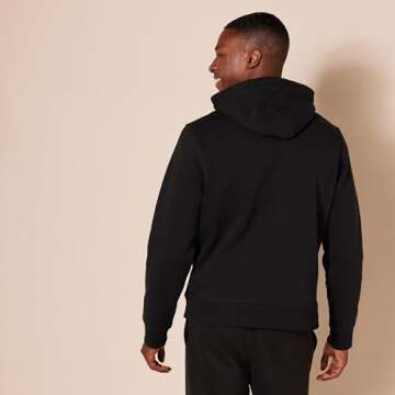 Amazon Essentials Men's Sweatshirt Hoodie, Black Heather, X-Large, Big & Tall Options Available