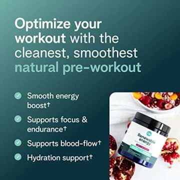 Ora Organic Pre Workout Powder for Men and Women Berry Beet Flavor- Vegan Certified Organic, Soy-Fre...