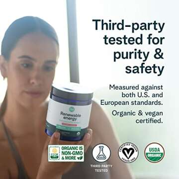 Ora Organic Pre Workout Powder for Men and Women Berry Beet Flavor- Vegan Certified Organic, Soy-Free, Dairy-Free, Gluten-Free- Provides Jitter-Free Energy Boost for Women & Men, 20 Servings