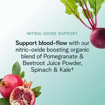 Ora Organic Pre Workout Powder for Men and Women Berry Beet Flavor- Vegan Certified Organic, Soy-Free, Dairy-Free, Gluten-Free- Provides Jitter-Free Energy Boost for Women & Men, 20 Servings