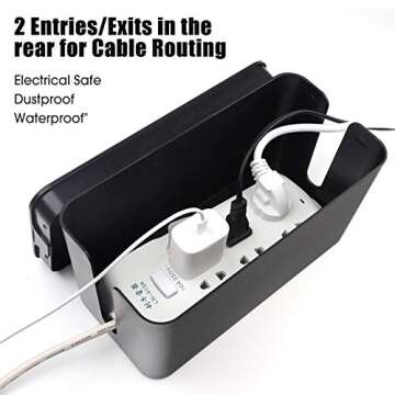 Cable Management Box 2 Pack Stylish Cord Organizer