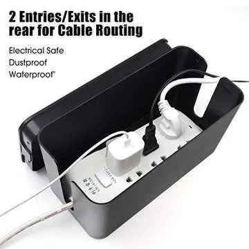 Cable Management Box 2 Pack Stylish Cord Organizer