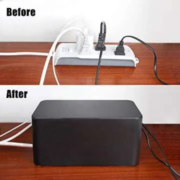 Cable Management Box 2 Pack Stylish Cord Organizer
