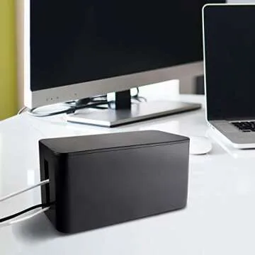 Cable Management Box 2 Pack Stylish Cord Organizer