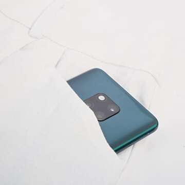 Ladies High Waisted Wide Leg Shorts Summer Linen Shorts Bermuda Shorts (White,L)