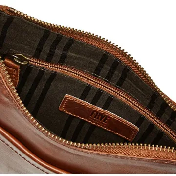 Frye Melissa Swing Pack Zip Crossbody Bag in Cognac