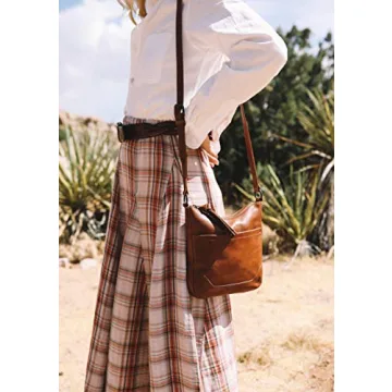 Frye Melissa Swing Pack Zip Crossbody Bag in Cognac