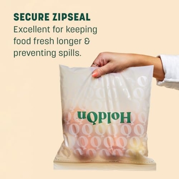 Compostable Zipseal Gallon Bags - 50 Pack BPA-Free