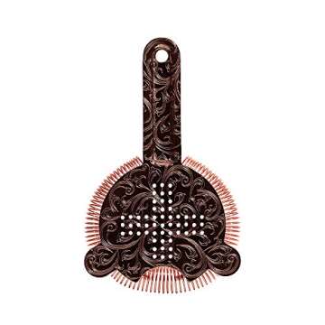 SKY FISH Bartender Kit Cocktail Shaker Set-6 Pieces Stainless Steel Copper Plated Etching Bar Tools with Boston Shaker Tins,Mixing Spoon,Mojito Muddler,Jigger,Hawthorne Strainer,Ice Tongs