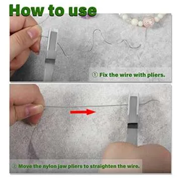 SPEEDWOX Double Nylon Jaw Pliers 5 Inches with Extra Nylon Jaws Wire Straightener Pliers with Double Leaf Spring Jewelry Making Tool for Beading twisting Shaping Wire