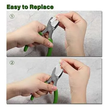 SPEEDWOX Double Nylon Jaw Pliers 5 Inches with Extra Nylon Jaws Wire Straightener Pliers with Double Leaf Spring Jewelry Making Tool for Beading twisting Shaping Wire