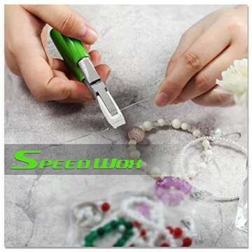 SPEEDWOX Double Nylon Jaw Pliers 5 Inches with Extra Nylon Jaws Wire Straightener Pliers with Double Leaf Spring Jewelry Making Tool for Beading twisting Shaping Wire