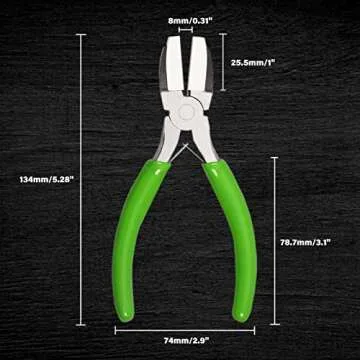 SPEEDWOX Double Nylon Jaw Pliers 5 Inches with Extra Nylon Jaws Wire Straightener Pliers with Double Leaf Spring Jewelry Making Tool for Beading twisting Shaping Wire