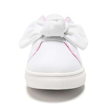 FUNKYMONKEY Girls Cute Bowknot Sneakers for Toddlers
