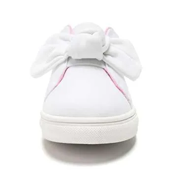 FUNKYMONKEY Girls Cute Bowknot Sneakers for Toddlers