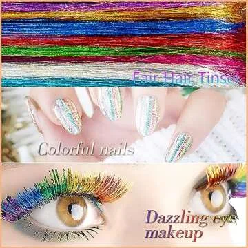 Stunning Hair Tinsel Kit - 12 Colors, 3600 Strands Included