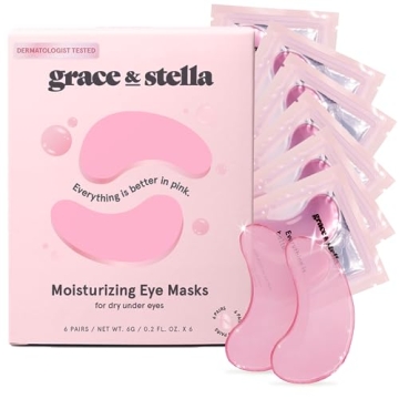Grace & Stella Award Winning Under Eye Mask - Reduce Dark Circles, Puffy Eyes, Vegan Cruelty-Free Se...