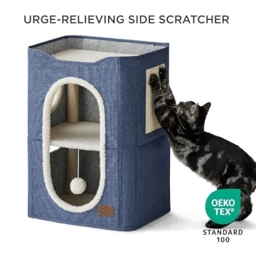 Cozy Bedsure 2-Level Cat House for Indoor Cats