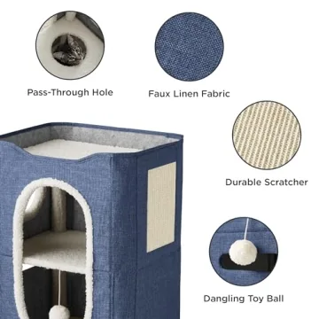 Cozy Bedsure 2-Level Cat House for Indoor Cats