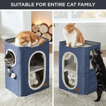 Cozy Bedsure 2-Level Cat House for Indoor Cats
