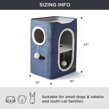 Cozy Bedsure 2-Level Cat House for Indoor Cats