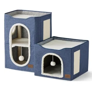 Cozy Bedsure 2-Level Cat House for Indoor Cats
