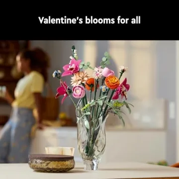 LEGO Botanicals Pretty Pink Flower Bouquet DIY Home Decor