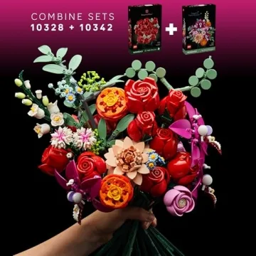 LEGO Botanicals Pretty Pink Flower Bouquet DIY Home Decor