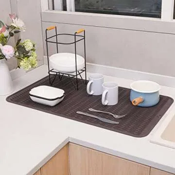 MicoYang Silicone Dish Drying Mat - Eco-friendly, Heat-resistant