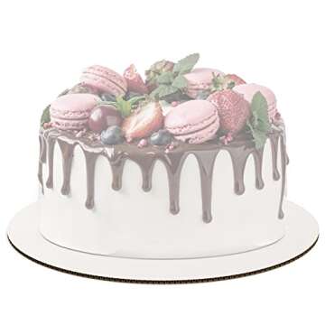 White Cake Boards Round | 48 Pack – 8 Inch | Cardboard Cake Rounds Circles | Disposable Cake Platt...