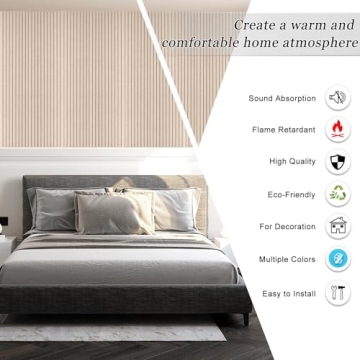 JVJVJ 5 Pack Acoustic Panels Sound Proof Felt Panels Deep Camel