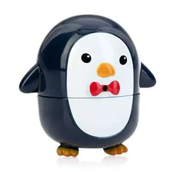 Nuby Silly Squirters Bath Toys: Easy to Clean, Fun & Educational - Robot & Penguin Duo