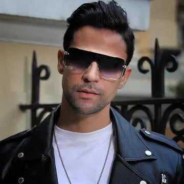 FEISEDY Siamese Flat Top Square Sunglasses One Piece Semi-Rimless Metal Frame Women Men Stylish B9009