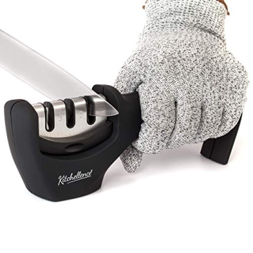 4-in-1 Knife Sharpener and Cut-Resistant Glove Set