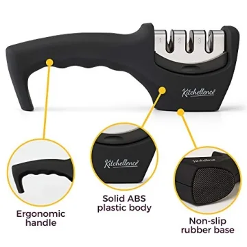 4-in-1 Knife Sharpener and Cut-Resistant Glove Set