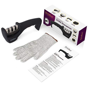4-in-1 Knife Sharpener and Cut-Resistant Glove Set
